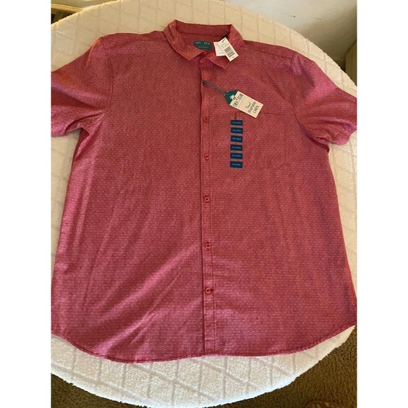 Tenth + Ocean Men’s Washable Linen Red Button Up New With Tags Size XXL - Picture 2 of 15